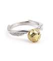 Harry Potter Anillo del snitch dorado en acero inoxidable